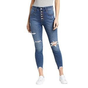 Maurice’s Super High Rise Button Fly Cropped Jeans